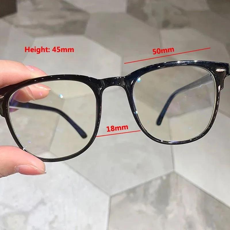 Vintage Unisex Oversized Myopia Eyeglasses Diopter 0 to -6 0 Anti Radiation Glasses for Ladies Short Sighted Vision