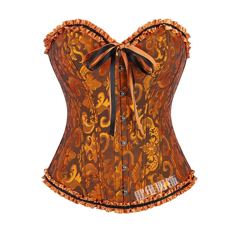 Jacquard Lace Fishbone Corset: Party-Style Shaping Top