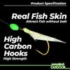 White Fish Skin Biomimetic String Hook, Aji Hook, Angler Hook, Fishing Gear