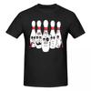 Unisex Cartoon Bowling Scared Bowling Fun T Shirt Streetwear Plus Size Oneck Cotton Sleeve T Shirt Homme