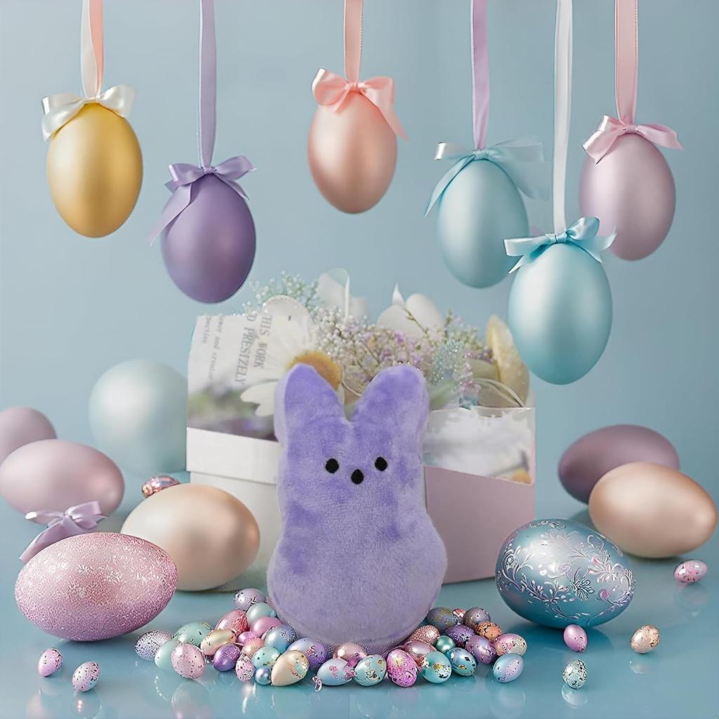 Peeps Plush Bunny Rabbit Peep Easter Toys Goodie Bag Fillers Carnival Prizes Assortment Kids Easter Egg Filter Party Favors