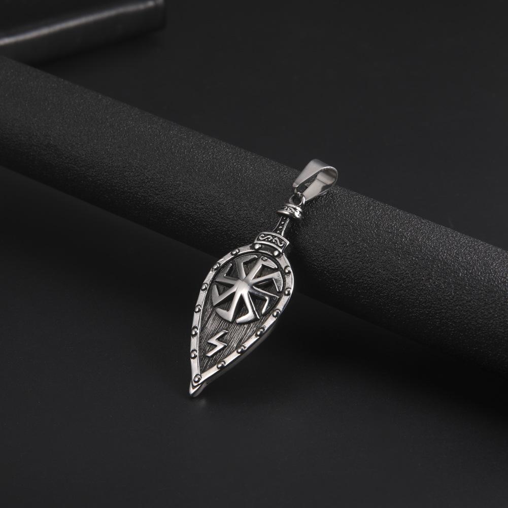 Náhrdelník Viking Shield Slovanský amulet z nerezové oceli