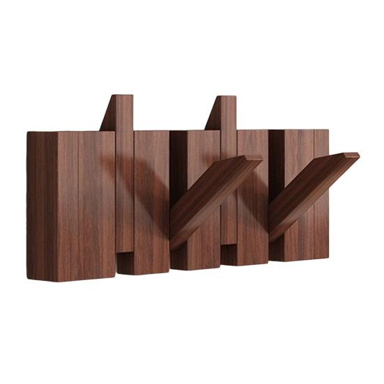 Yousheng Piano Style Coat Hook Wall-Mounted Wooden Clothes Hook Rustic Towel Hanger with Multiple Hooks for Coats Hats Scarves Keys Entryway Hallway