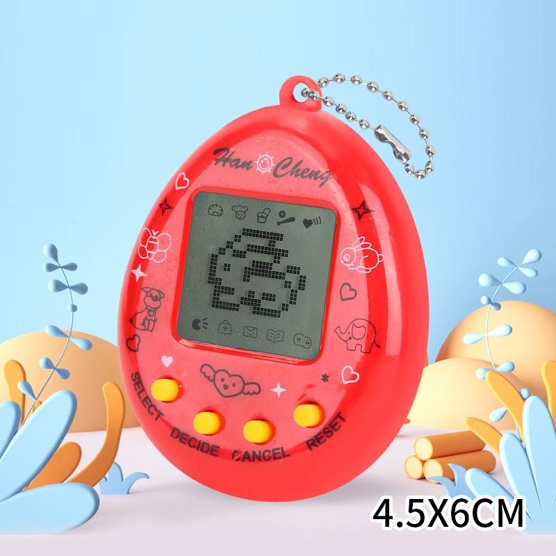 Mini Portable Digital Virtual Pet Game Console Handheld Electronic Toy Classic Simulation Game Device with Keychain Attachment Suitable for All Ages