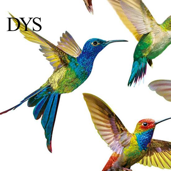 Anti-collision 6Pcs Hummingbird Stickers Environmentally Friendly PVC Sticker Decoration Animal Window for Living Room Glass