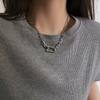 Cool Sa Cold Wind Horseshoe Buckle Splicing Chain Necklace Male Tide Ins Design Collarbone Chain
