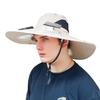 Fan Hat Wide-Brimmed Outdoor Hat with Dual-Power Fan Design Solar USB Charging Hiking Cycling Fishing Sun Hat
