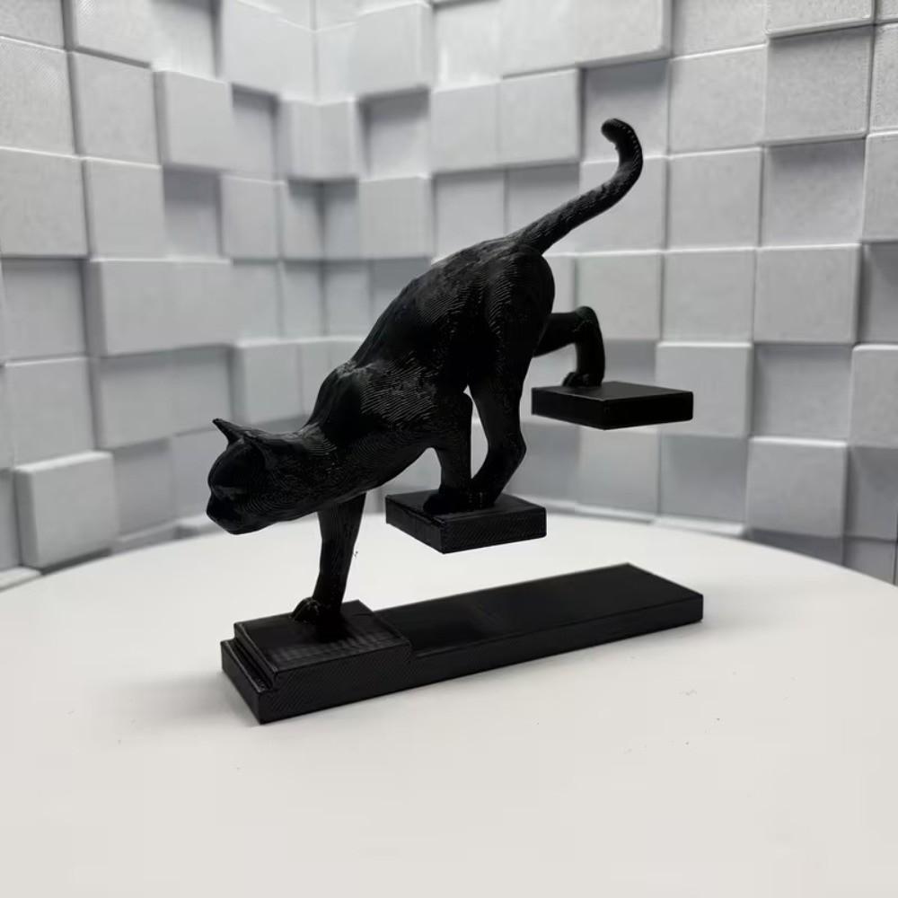 Einzigartige Katzen-Treppensteiger-Statuen 3D-gedruckte Ornamente im nordischen Stil Heimdekoration