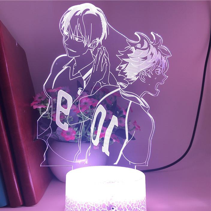 Lamp Haikyuu Tsukishima Kei Night Lights Kenma Kozume LED Acrylic Desk USB 3D Lighting Gift Bedroom Decore