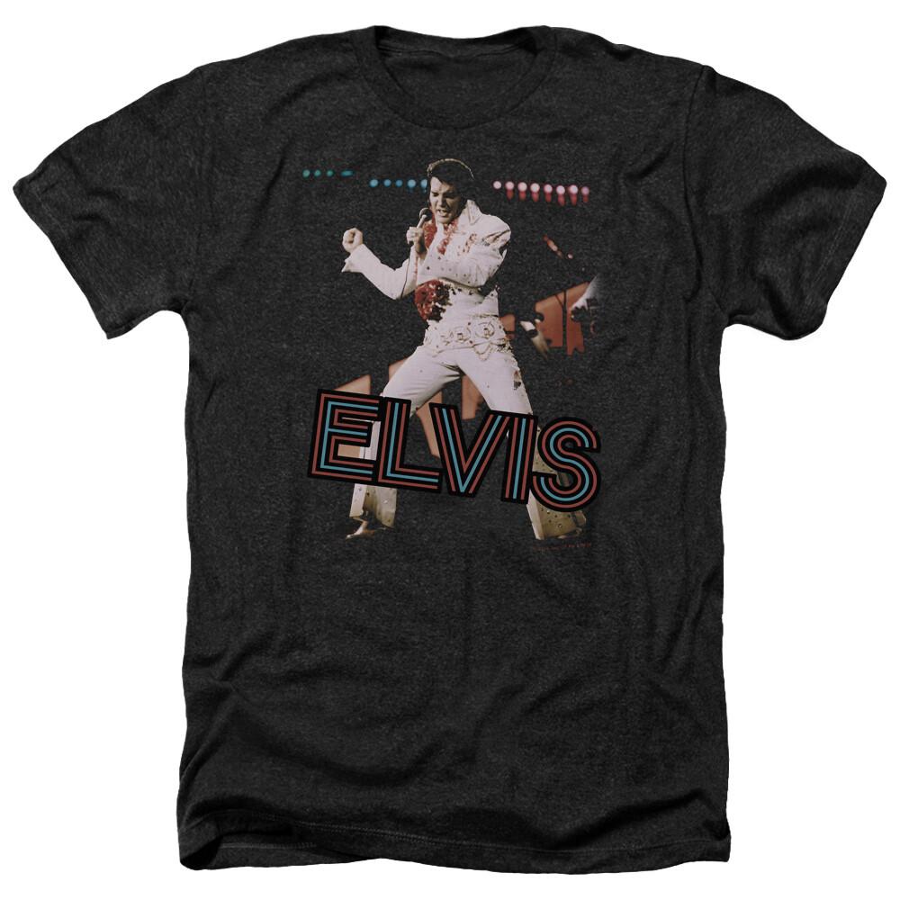 T-ShirtELVIS PRESLEY HIT THE LIGHTS Licensed Adult Men s Heather Band Tee Shirt SM-3XL S