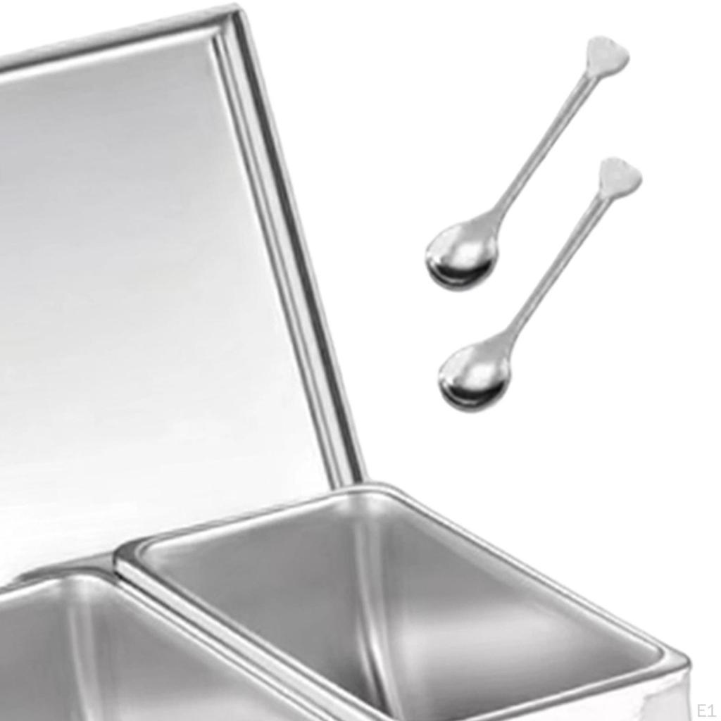 Krydderkrukke Krydder Krydder Oppbevaringsboks, Rustfritt stål for Restaurant Bar