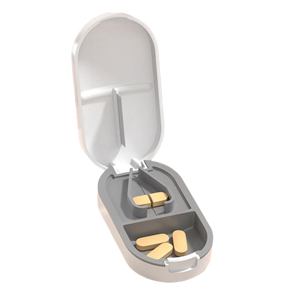 Medicine Pill Box Portable Tablet Cutter Splitter Pill Case Storage Box Pill Tablet Cutter Divider Health Care Pill Holder