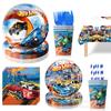 Hot Wheels Hot Wheels Theme Party Supplies Birthday Decorations Tableware Supplies Banner Tissue Tablecloth