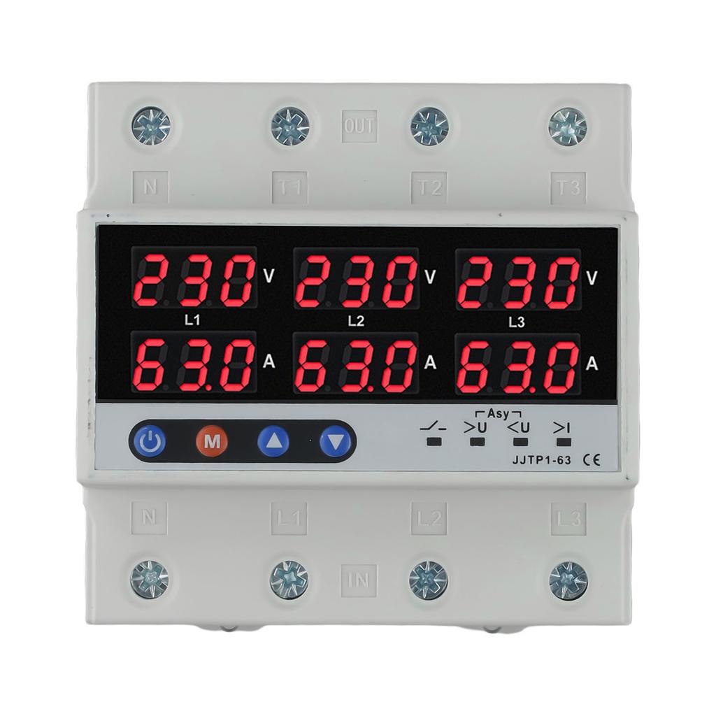 Advanced OverVoltage and UnderVoltage Protector with Real Time Current Monitoring and Multiple Protection Features
