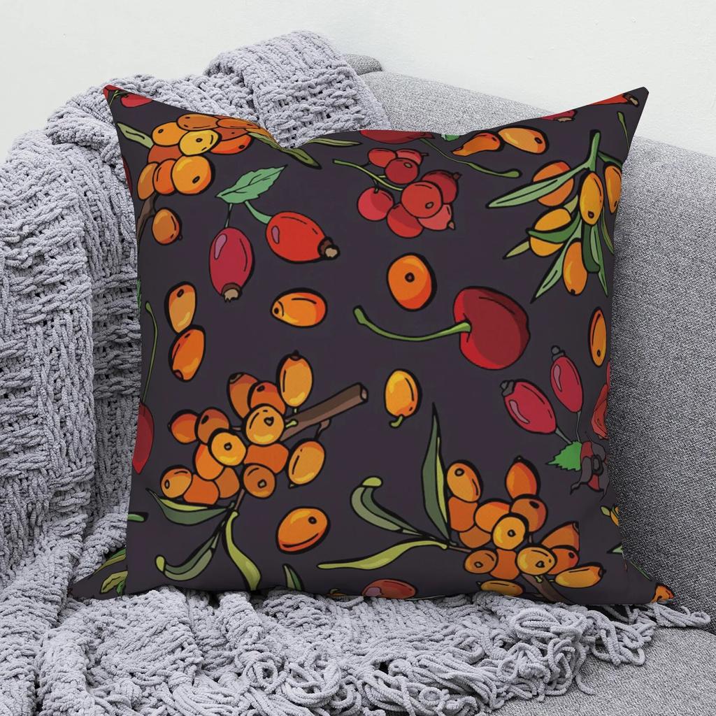 Bedroom Throw Pillow Sofa Decorative Pillowcase Home Decor Cute Tropical Fruit