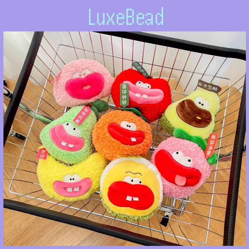 Morsom Munn Stor Frukt Plysjleke Fersken Jordbær Dukke Barn Gave Hjemmedekorasjon