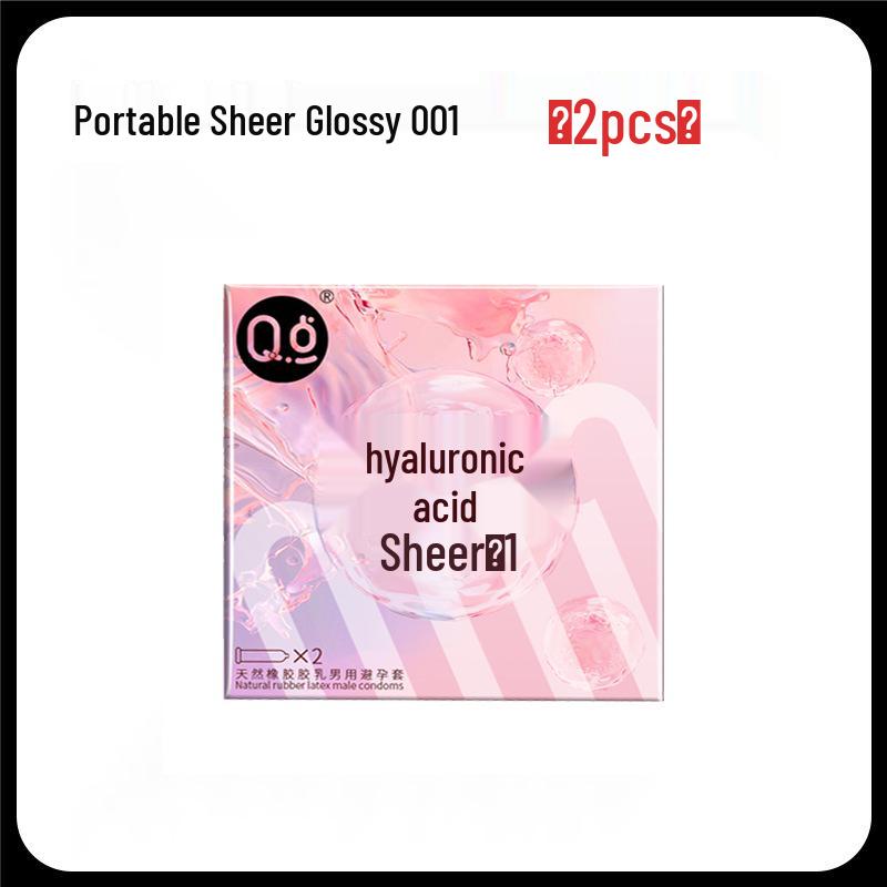 Q-point Hyaluronic Acid 001 Large Particle Delay Condoms - Long-lasting Contraceptives for Adults