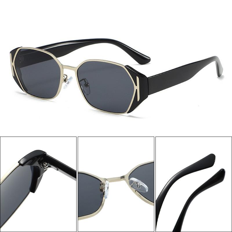 Xiaomi Women Geometric Hexagon Sunglasses UV400 Metal Acetate Frame Fashion Shades For Street Dating Party 2239 Vacation Outdoor