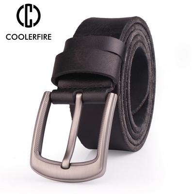 Men Top Full Grain Cowhide Genuine Leather Belt With High Quality Zinc Alloy Buckle Bekts For Men