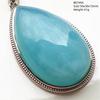Natural Blue Aquamarine Oval Pendant Jewelry For Women Men Dark Aquamarine Necklace Fashion  Brazil AAAAAA