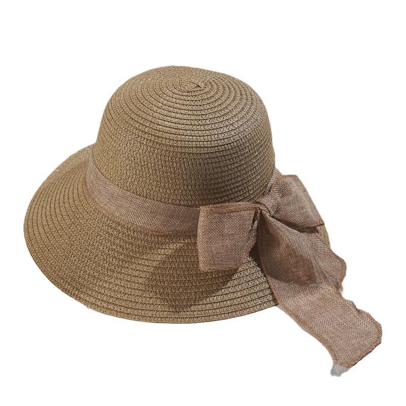 Women's Foldable Straw Sun Hat - Summer UV Protection Beach Hat