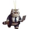 Bil bakspeil 3d Katt hengende anheng Dyreform Ornamenter Ryggsekktilbehør Cretive pryder Dekorativ innredning for bil