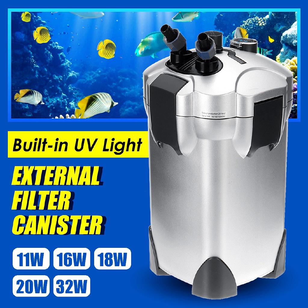 16W Aquarium Filter Purifier Sterilizer Lamp Light Fish Tank Water Pump Biochemical Sponge Bio Sponge External Canister