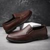 Fashion Leisure Walk Man Moccasins Casual Business Shoes Formal Genuine Leather Shoes Comfortable Men Soft-Soled Loafers Slip-On Flats