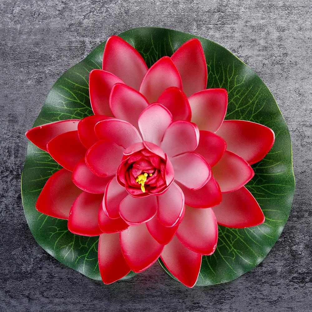Foglie Piante Galleggianti Decorazione Casa Simulazione Fiori di Loto Artificiali Ninfee Piante Finte