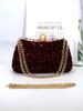 Pearl Sequin Crossbody Bag: Elegant European & American Style, Double Chain, Solid Color, Luxury Shoulder Evening Accessory