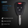 ECCPP 2X New Replacement Remote Car Key Fob Combo 4-Button Uncut for Chrysler Dodge Jeep OHT692427AA, OHT692713AA Programmable Key Fob