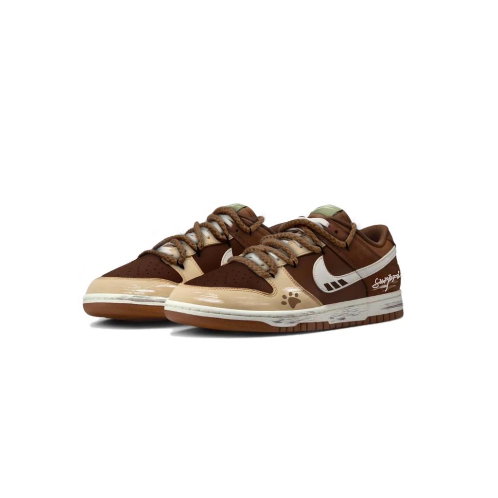 Nike Dunk Abrasion Resistant Low Top Skateboard Shoes Unisex Brown HV1794-211(Team435-)