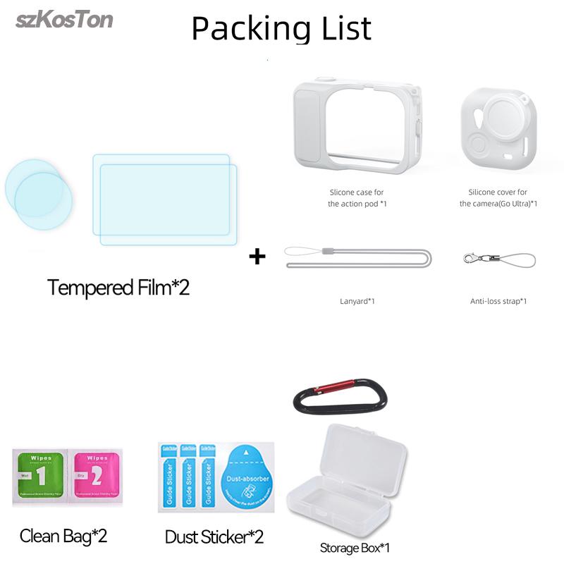 For Insta360 GO Ultra Silicone Case for Insta 360 Ultra Action Camera Protective Cover With Lens Protection Film Accessories