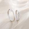 FANCIME Diamond Ring for Size Three Moebius Eternal Engagement Wedding Perfect for and Gift Wrapping Included Women, Platinum, 12, Pt950, Lab-Grown,