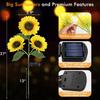 Solar Sunflower Lights, Waterproof Outdoor Garden Stake Lights for Yard, Pathway, Patio (2 Pack)