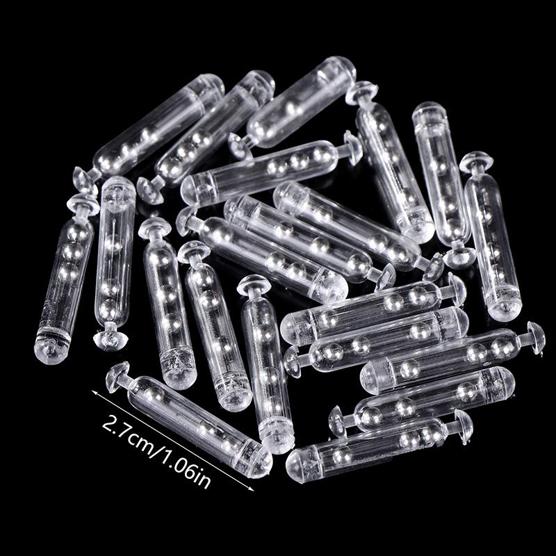 20Pcs Glass Fishing Rattles Rattle Inserts For  Tubes Lure Accessories Stainless Steel Rattles Fishing Accessories