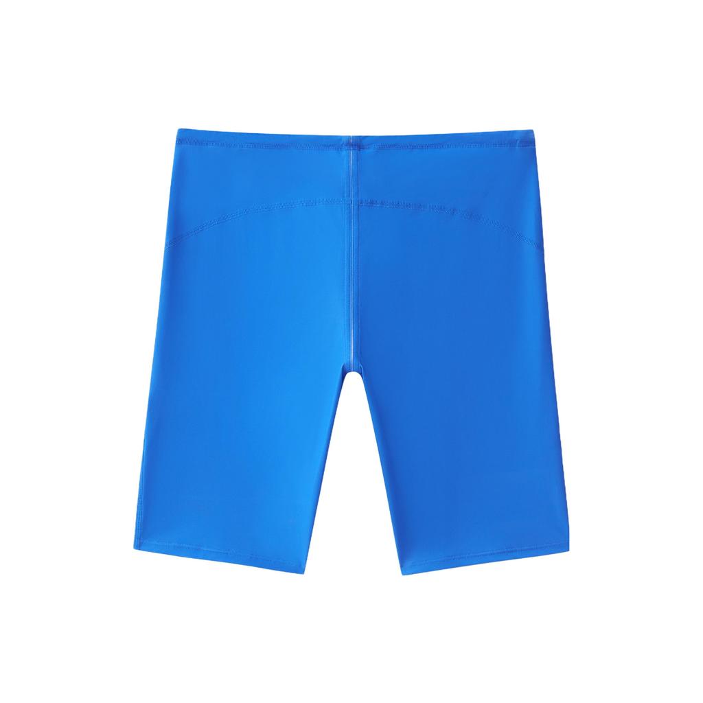 Anta Solid Color Mid-Rise Fitted Square Leg Swim Trunks Men swimwear Deep-Sea-Blue 1823531455-2