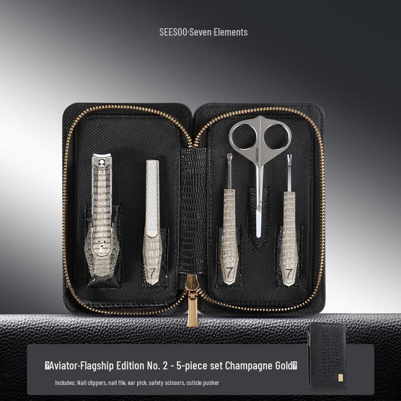 Qisu 5-Piece Bionic Alligator Nail Clipper Set