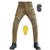 New product Motorcycle jeans men, locomotive tooling multi-bag cycling pants, zipper casual straight pants, knee pads