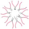 Cute Pink Color Handle Anti-slip Splicing and Fixing Jewelry Pliers Tools & Equipment Kit for DIY Jewelery Making Needlework