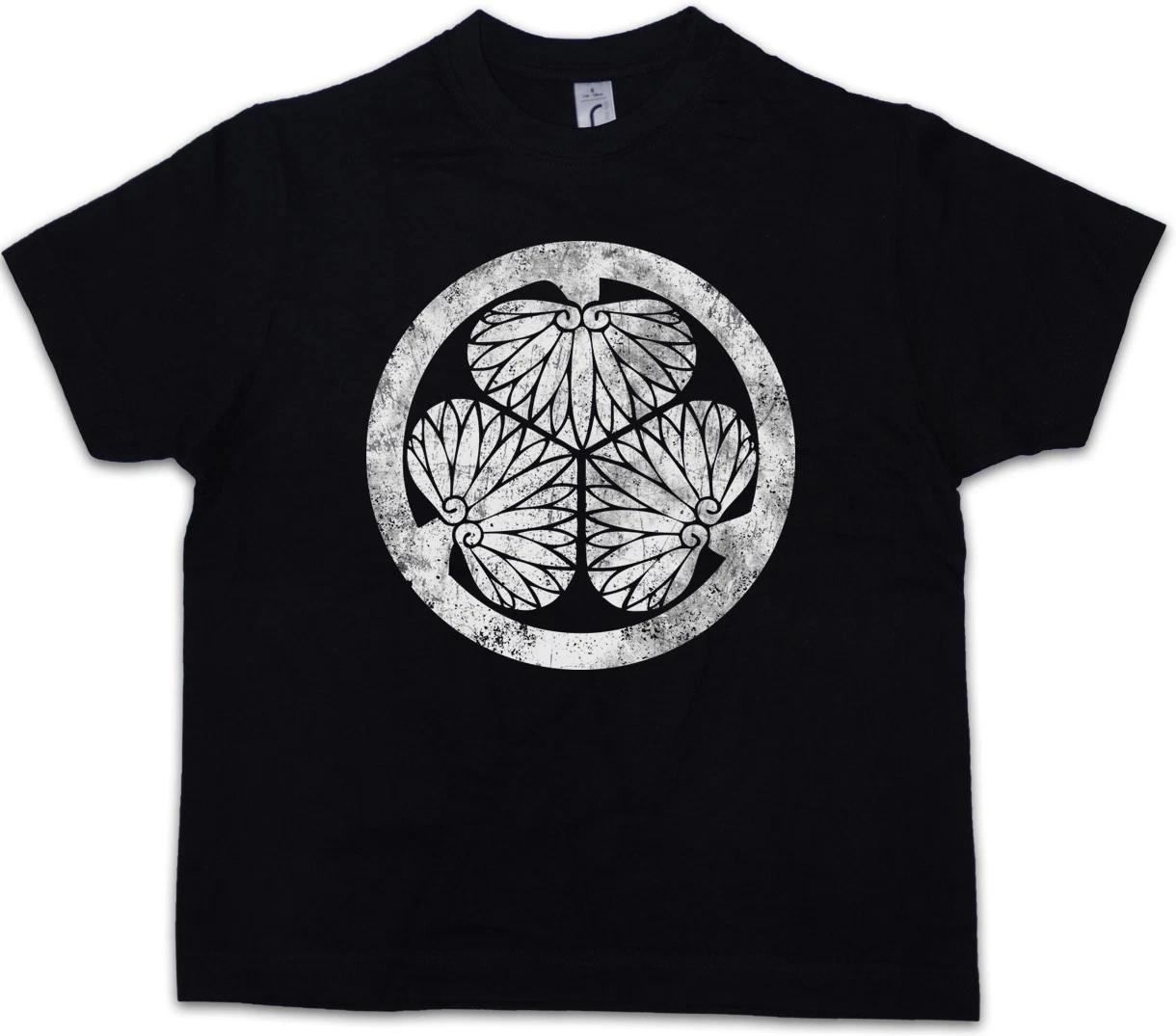 TOKUGAWA CLAN MON Kids Boys kids boys T-Shirt Japan Nobunaga Oda Edo Samurai Shogun Ninja 100