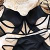 French Sexy Hollow Lingerie Set Women Ultra Thin Lace Bra Set Summer Mesh Breathable Underwear Fish Bone Tops Intimates Bras