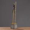 Stair Climber Character Resin Statue Abstract Crafts Golden Ladder Figures Sculpture Desk Decoration Ornaments Modern Home Decor