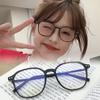 Mocha Brown Plain Artifact Square Round Frame Glasses Women'S Anti-Blue Flat Light Mirror Tide And Thin Can Be Matched With Myopia Frame