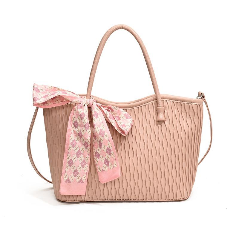Summer Simple Large-capacity Tote Bag New Temperament Casual Striped Shoulder Bag Commute To Work Handbag