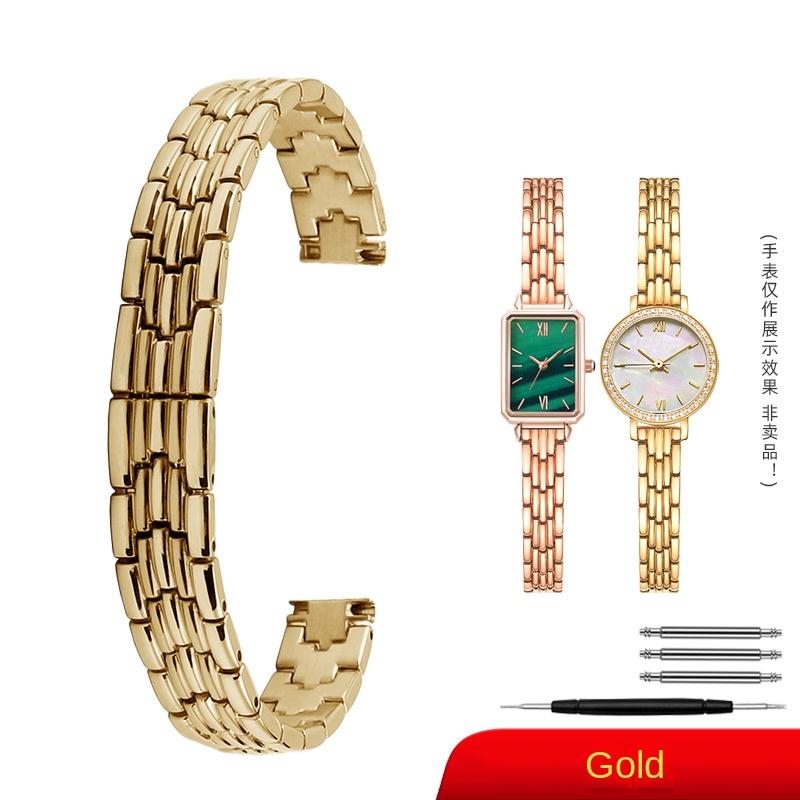 High Quality Ladies Watch Band Small Size Stainless Steel Strap Rose Gold Fashion Chain Universal Bracelet for Women 8 10 12 14m