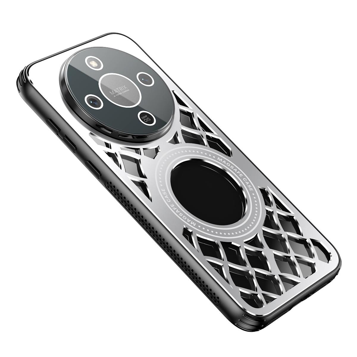 

Чехол из алюминиевого сплава с магнитным креплением для отвода тепла Honor X9D для Honor Magic 8 Lite, беспроводная зарядка, защитная пленка для объектива, противоударный чехол для X70 X9D Honor X9D серебряный