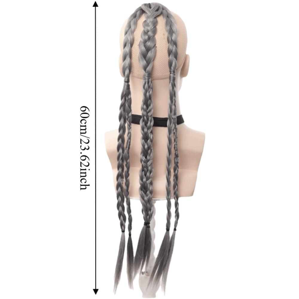Long Viking Hair Extensions Clip In Handcrafted Braids Pony Tails  Renaissance Warrior Accessories
