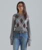 Peulaentigseobiseu Classic Argyle Wool Knit - Grey