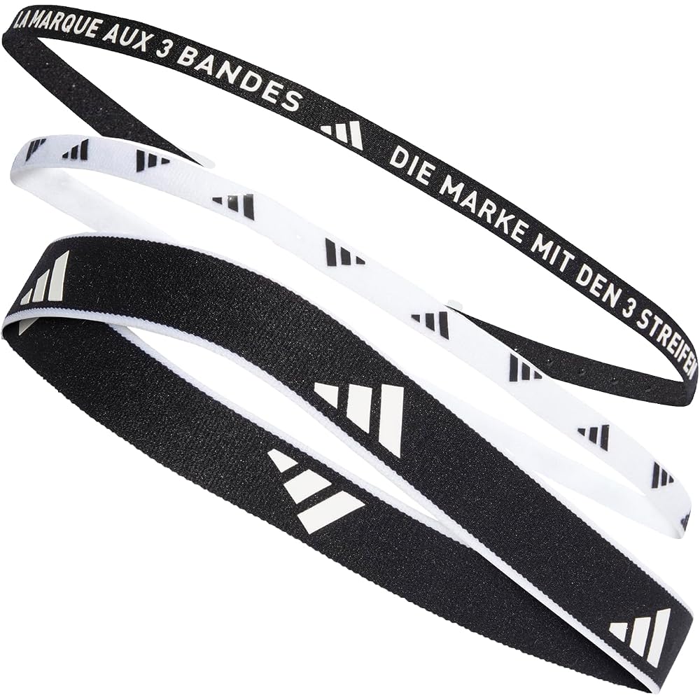 adidas 3PP Headband, New Unisex Adult Headband, Black/White (IA3031), 57-60cm (OSFX)